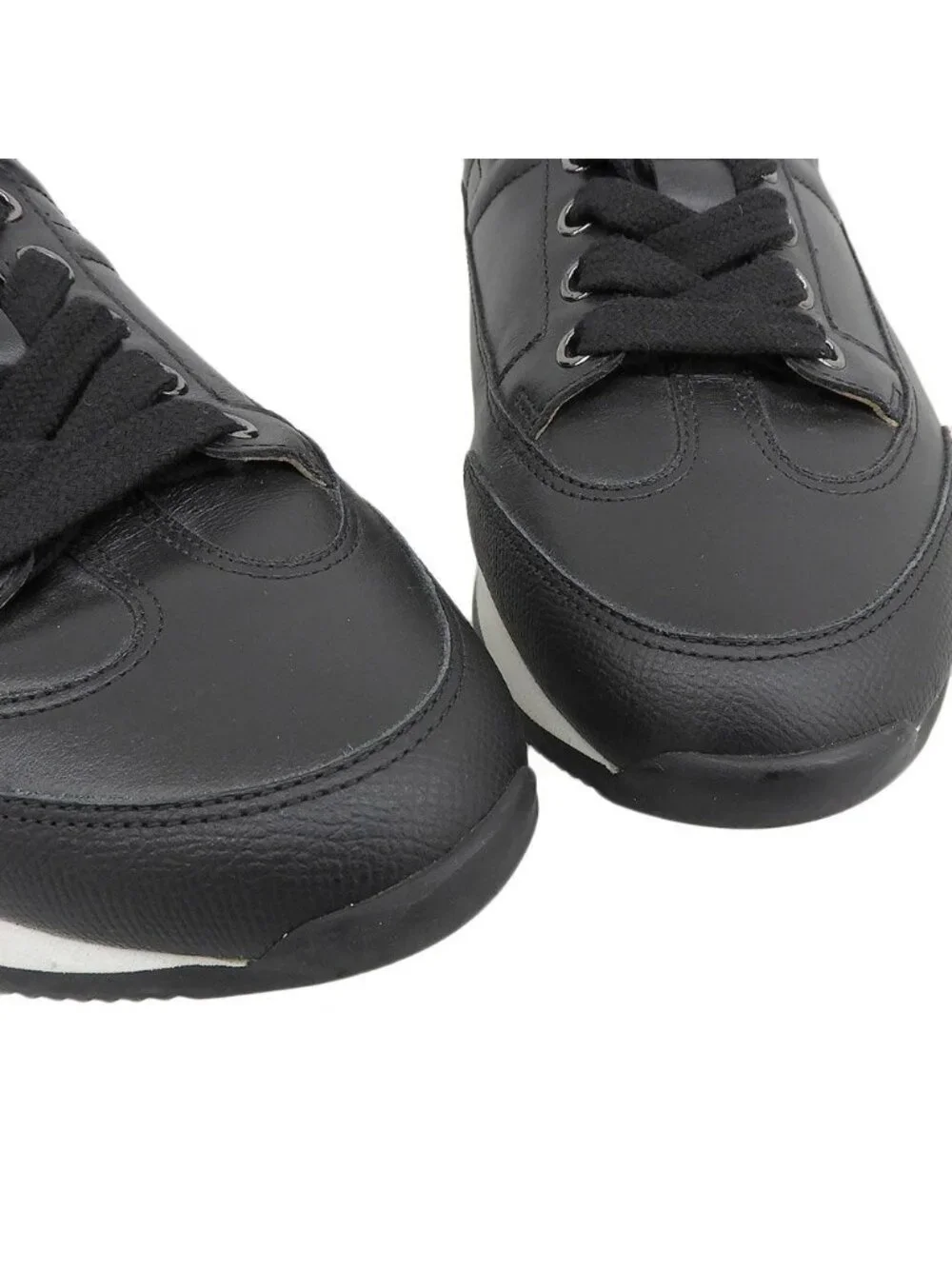 Hermes Trail Leather Sneakers 40 All Black
